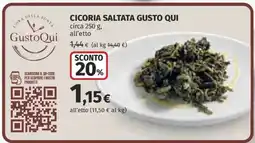 Coop Cicoria Saltata Gusto Qui offerta
