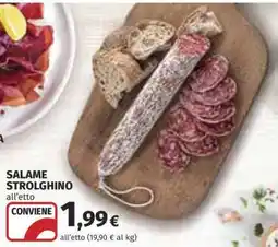Coop Salame Strolghino offerta