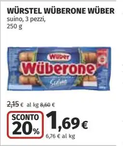 Coop WÜRSTEL WÜBERONE WÜBER offerta