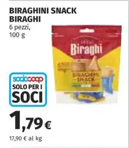 Coop Biraghini snack Biraghi offerta