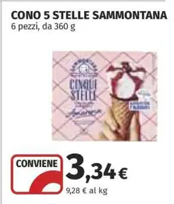Coop Cono 5 Stelle Sammontana offerta