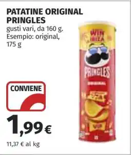 Coop PATATINE ORIGINAL PRINGLES offerta