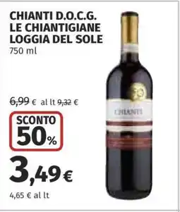 Coop CHIANTI D.O.C.G. LE CHIANTIGIANE LOGGIA DEL SOLE offerta