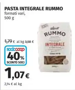 Coop PASTA INTEGRALE RUMMO offerta