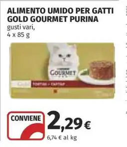 Coop ALIMENTO UMIDO PER GATTI GOLD GOURMET PURINA offerta