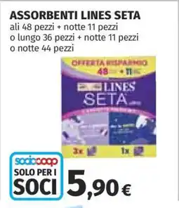 Coop ASSORBENTI LINES SETA offerta