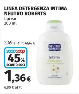 Coop LINEA DETERSIONE INTIMA NEUTRO ROBERTS offerta