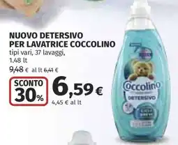 Coop Nuovo Detersivo per Lavatrice Coccolino offerta