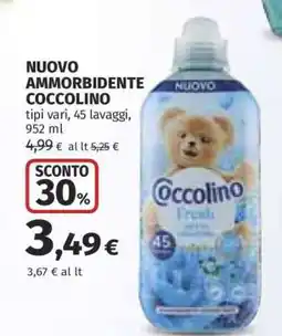 Coop Nuovo Ammorbidente Coccolino offerta