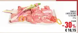 Conad Coniglio a metà in parti Il Toscano offerta