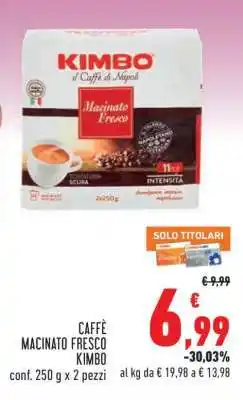 Conad Caffè Macinato Fresco Kimbo offerta