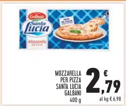 Conad MOZZARELLA PER PIZZA SANTA LUCIA GALBANI offerta