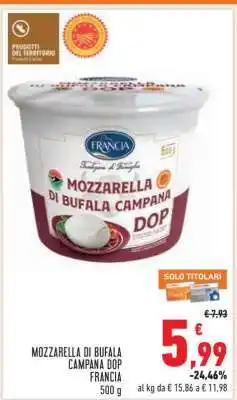 Conad MOZZARELLA DI BUFALA CAMPANA DOP FRANCIA offerta