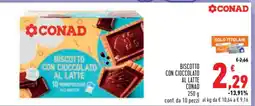 Conad Biscotto con Cioccolato al Latte Conad offerta