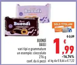 Conad Buondì Bauli offerta