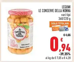 Conad LEGUMI LE CONSERVE DELLA NONNA offerta