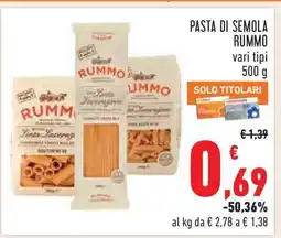 Conad PASTA DI SEMOLA RUMMO offerta