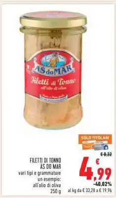 Conad Filetti di Tonno Às do Mar offerta