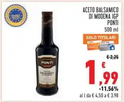 Conad Aceto Balsamico di Modena IGP Ponti offerta