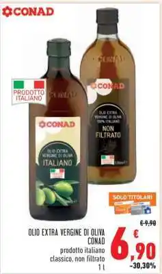 Conad Olio Extra Vergine di Oliva Conad offerta