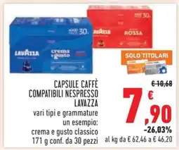 Conad Capsule Caffè Compatibili Nespresso Lavazza offerta