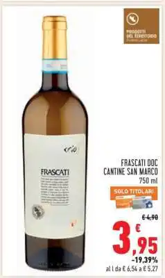 Conad FRASCATI DOC CANTINE SAN MARCO 750 ml offerta