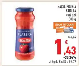 Conad Salsa Pronta Barilla offerta
