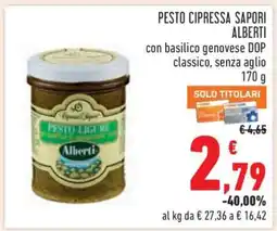 Conad PESTO CIPRESSA SAPORI ALBERTI offerta
