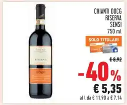 Conad Chianti DOCG Riserva Sensi offerta