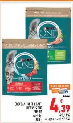 Conad CROCCANTINI PER GATTI BIFENSIS ONE PURINA offerta