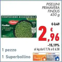 Conad PISELLINI PRIMAVERA FINDUS 450 g offerta