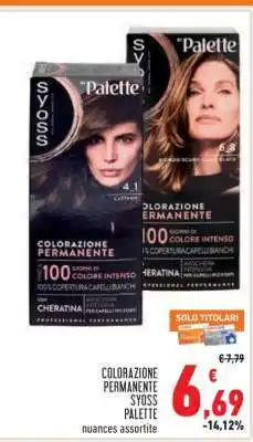 Conad COLORAZIONE PERMANENTE SYOSS PALETTE offerta