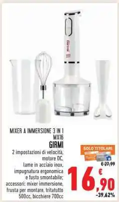 Conad MIXER A IMMERSIONE 3 IN 1 MX16 offerta