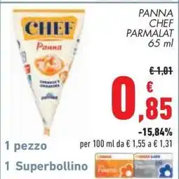 Conad PANNA CHEF PARMALAT 65 ml offerta