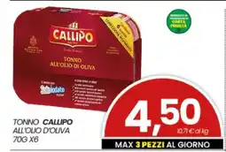Eurospar TONNO CALLIPO ALL'OLIO D'OLIVA offerta