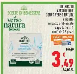 Conad DETERSIVO LAVASTOVIGLIE CONAD VERSO NATURA offerta