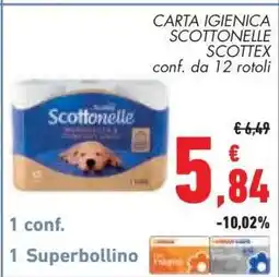Conad Carta Igienica Scottonelle Scottex offerta