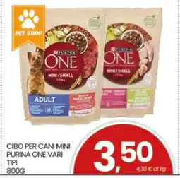 Eurospar CIBO PER CANI MINI PURINA ONE VARI TIPI offerta