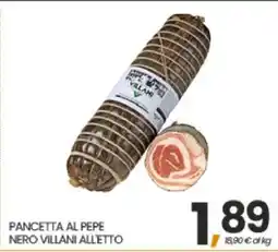 Eurospar PANCETTA AL PEPE NERO VILLANI ALLETTO offerta