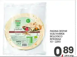 Eurospar PIADINA DESPAR SCELTAVERDE BIOLOGICO INTEGRALE offerta