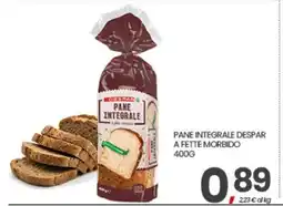 Eurospar PANE INTEGRALE DESPAR A FETTE MORBIDO offerta