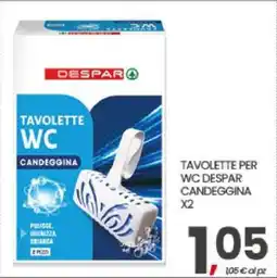 Eurospar TAVOLETTE PER WC DESPAR CANDEGGINA X2 offerta