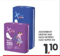 Eurospar ASSORBENTI DESPAR XME MAXI GIORNO X20/ SUPER X14 offerta