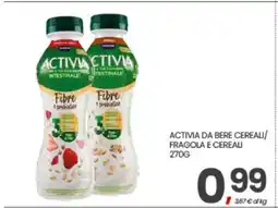 Eurospar ACTIVIA DA BERE CEREALI/FRAGOLA E CEREALI offerta