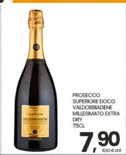 Eurospar PROSECCO SUPERIORE DOCG VALDOBBIADENE MILLESIMATO EXTRA DRY offerta