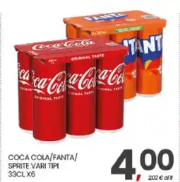 Eurospar COCA COLA/FANTA/SPRITE VARI TIPI offerta