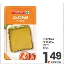 Eurospar CHEDDAR DESPAR A FETTE 150G offerta