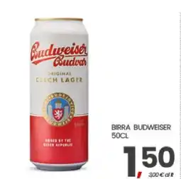 Eurospar BIRRA BUDWEISER 50CL offerta