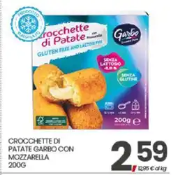 Eurospar CROCCHETTE DI PATATE GARBO CON MOZZARELLA offerta