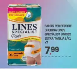 Eurospar PANTS PER PERDITE DI URINA LINES SPECIALIST UNISEX EXTRA TAGLIA L/XL X7 offerta